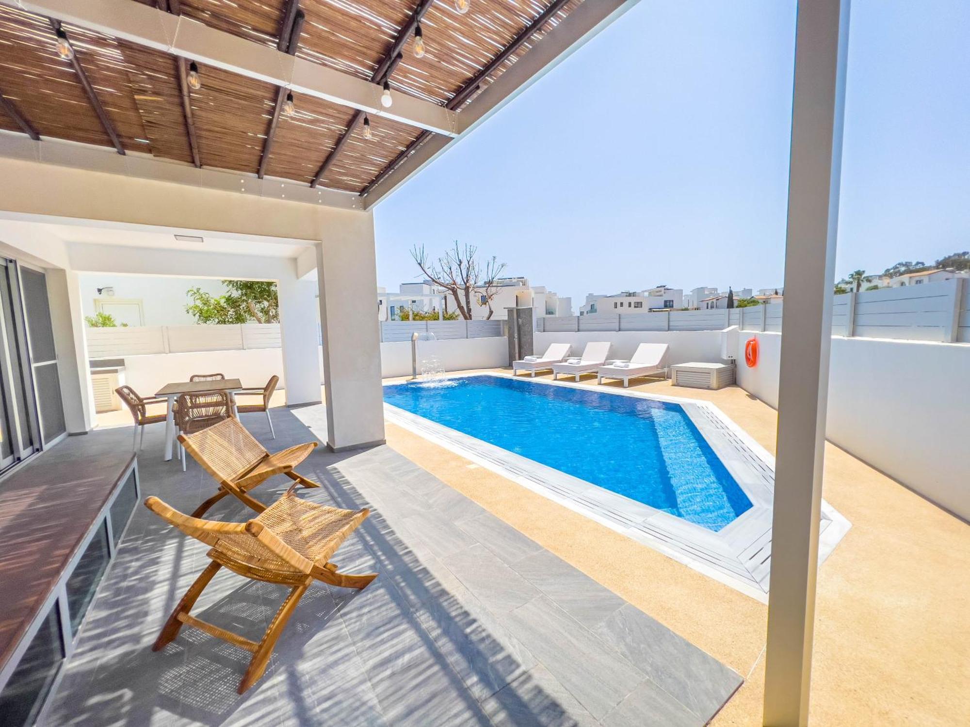 Geo Panoramic Villa +Pool +Game Room +Gym Protaras Eksteriør billede