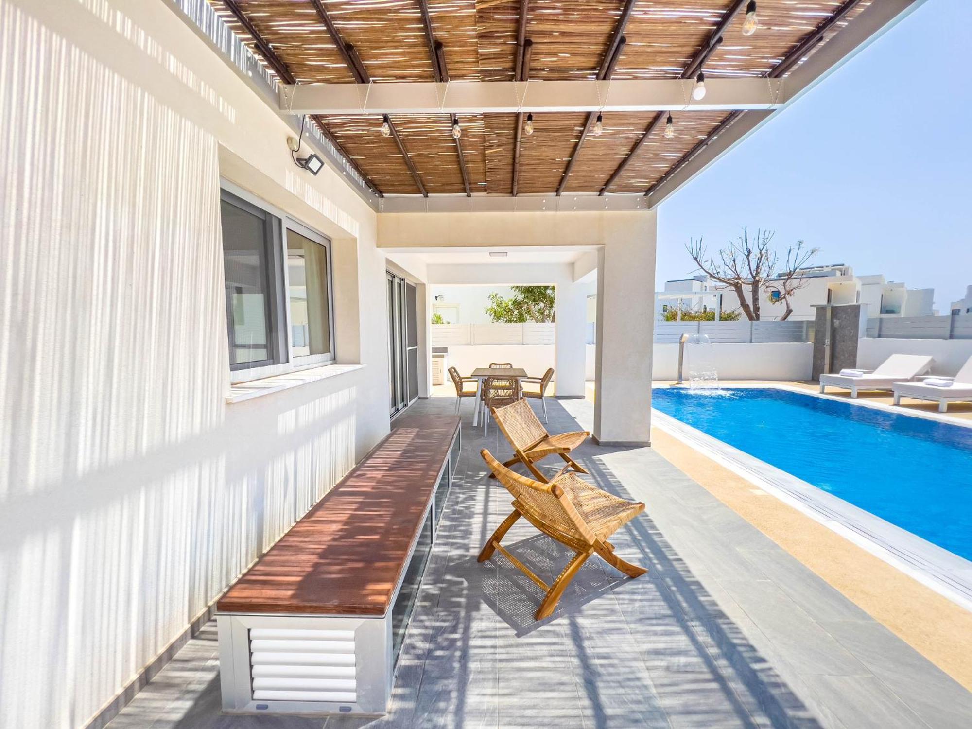 Geo Panoramic Villa +Pool +Game Room +Gym Protaras Eksteriør billede