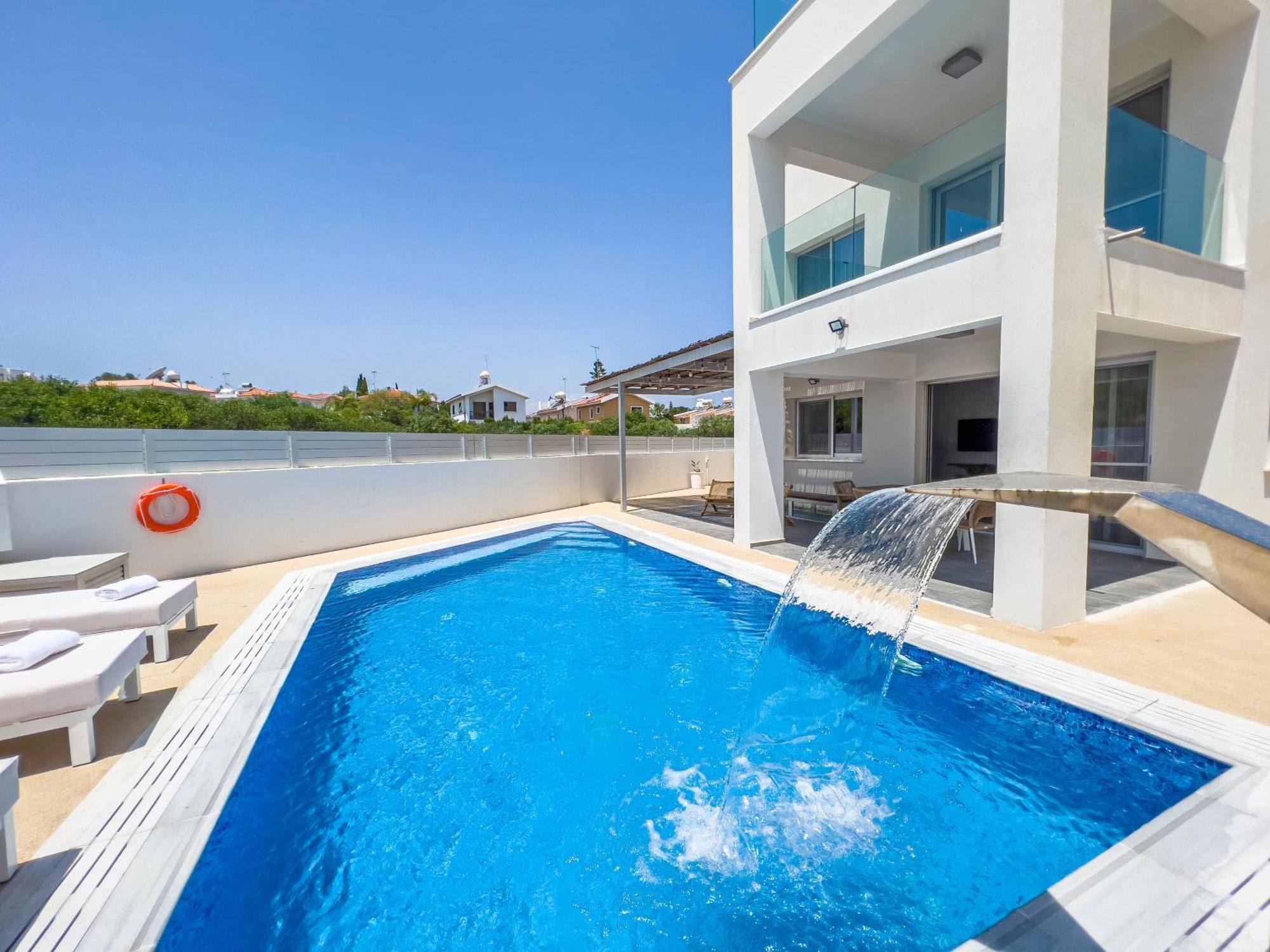 Geo Panoramic Villa +Pool +Game Room +Gym Protaras Eksteriør billede